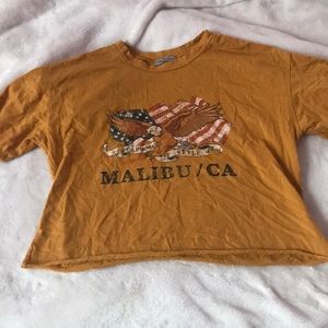 Darkened orange Malibu California crop top🦅